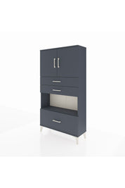Arges Dolap 3 Raflı 3 Çekmeceli 2 Kapaklı 88x30x163 - S21M009V5A