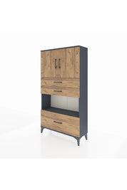 Arges Dolap 3 Raflı 3 Çekmeceli 2 Kapaklı 88x30x163 - S21M009V6A