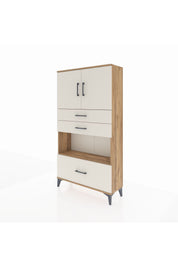 Arges Dolap 3 Raflı 3 Çekmeceli 2 Kapaklı 88x30x163 - S21M009V7A