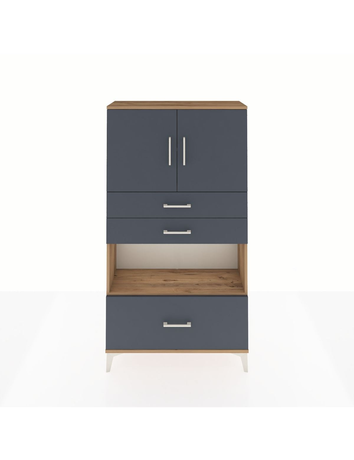 Arges Dolap 3 Raflı 3 Çekmeceli 2 Kapaklı 88x30x163 - S21M009V8A
