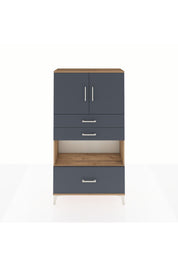Arges Dolap 3 Raflı 3 Çekmeceli 2 Kapaklı 88x30x163 - S21M009V8A