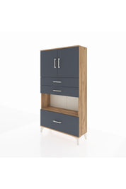 Arges Dolap 3 Raflı 3 Çekmeceli 2 Kapaklı 88x30x163 - S21M009V8A