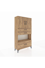 Arges Dolap 3 Raflı 3 Çekmeceli 2 Kapaklı 88x30x163 - S21M009V9A