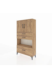 Arges Dolap 3 Raflı 3 Çekmeceli 2 Kapaklı 88x30x163 - S21M009V9A