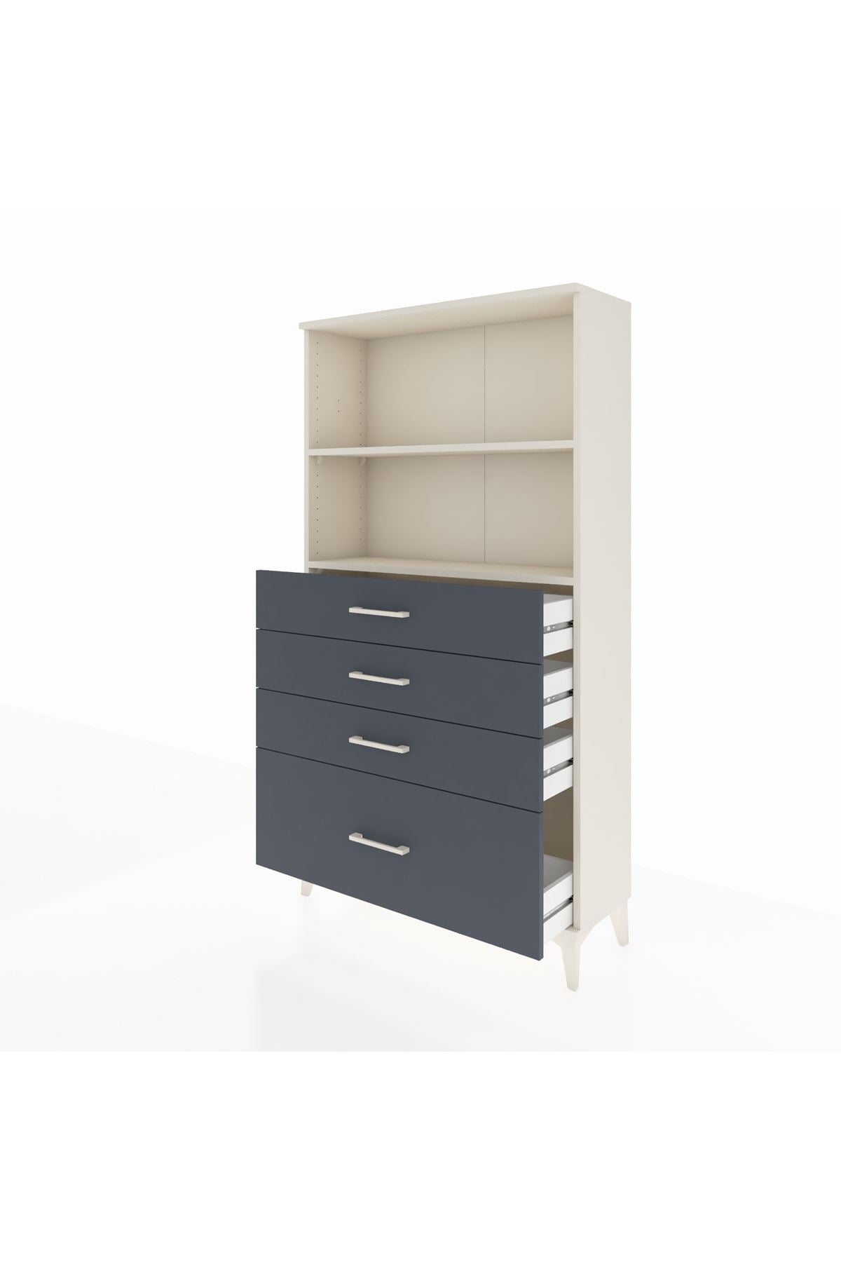 Arges Dolap 2 Raflı 4 Çekmeceli 88x30x163 - S21M012V2A