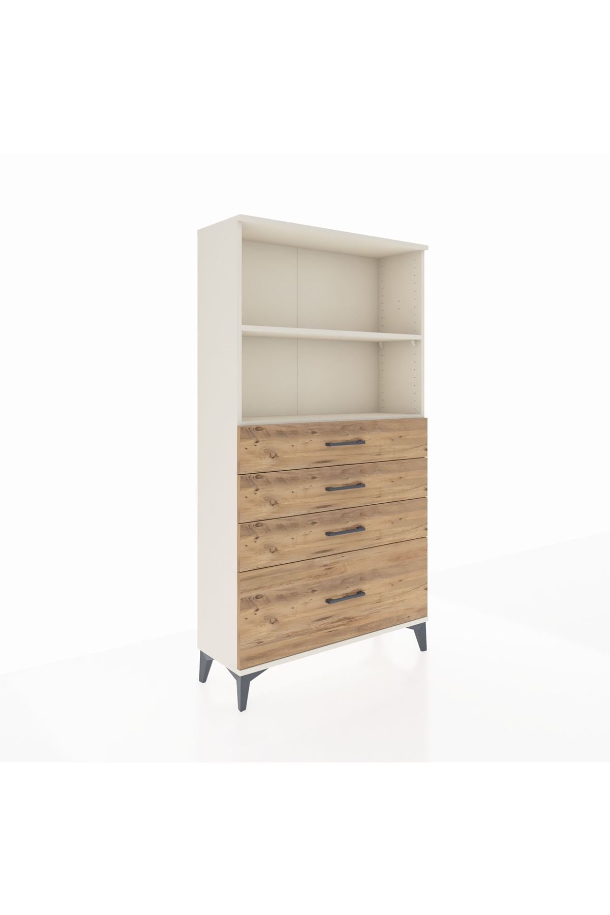 Arges Dolap 2 Raflı 4 Çekmeceli 88x30x163 - S21M012V3A