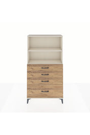 Arges Dolap 2 Raflı 4 Çekmeceli 88x30x163 - S21M012V3A