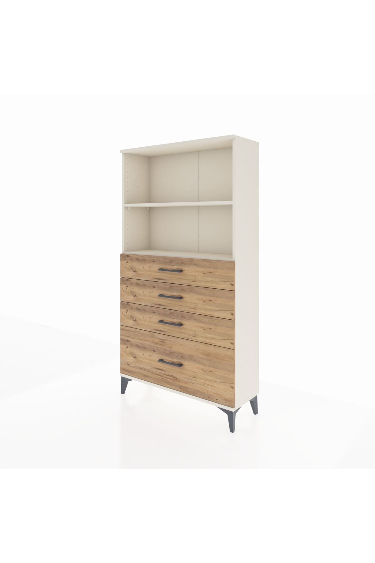 Arges Dolap 2 Raflı 4 Çekmeceli 88x30x163 - S21M012V3A