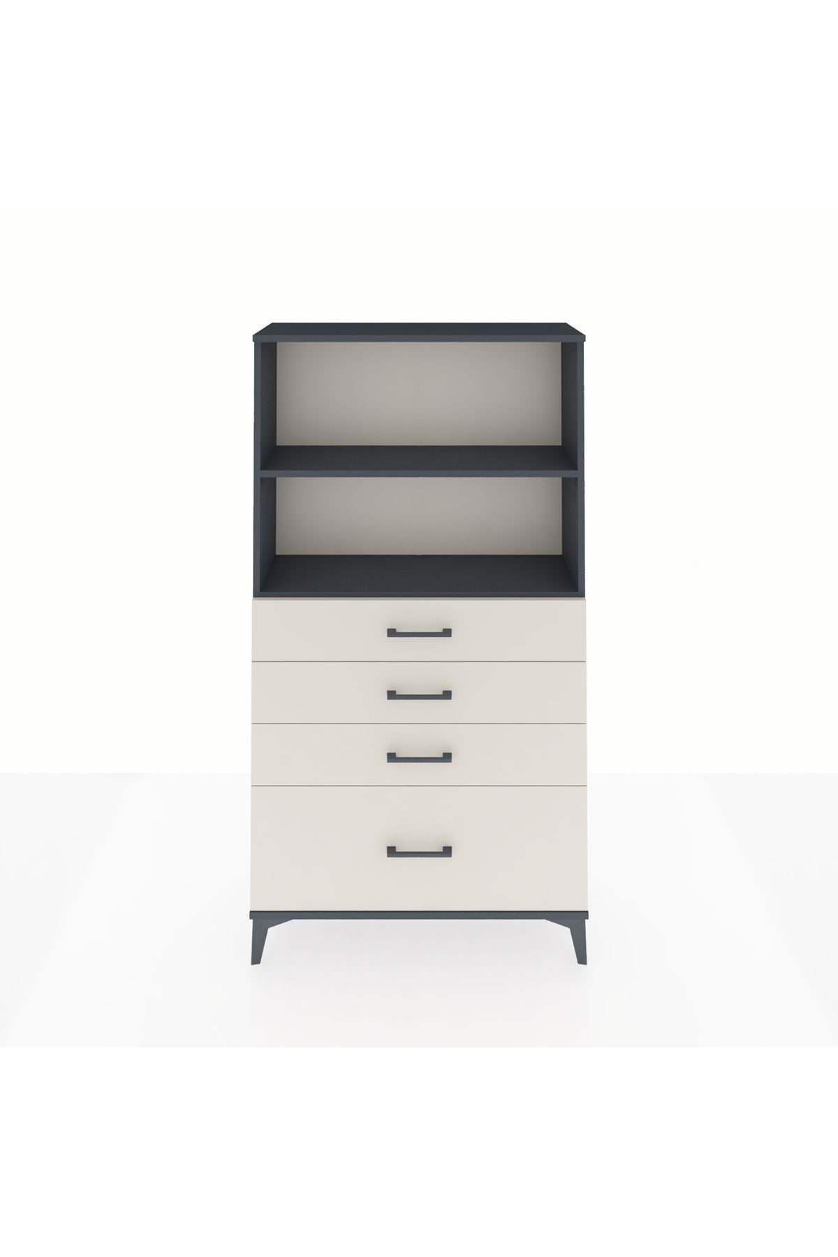 Arges Dolap 2 Raflı 4 Çekmeceli 88x30x163 - S21M012V4A