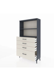 Arges Dolap 2 Raflı 4 Çekmeceli 88x30x163 - S21M012V4A