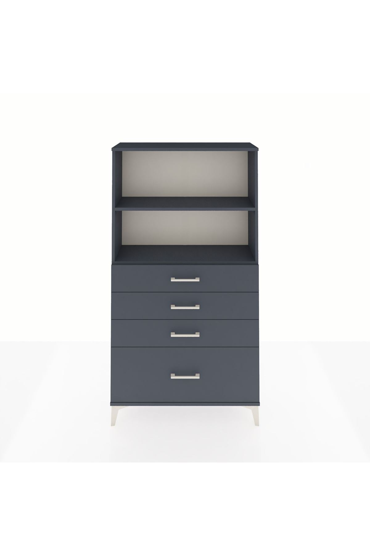 Arges Dolap 2 Raflı 4 Çekmeceli 88x30x163 - S21M012V5A