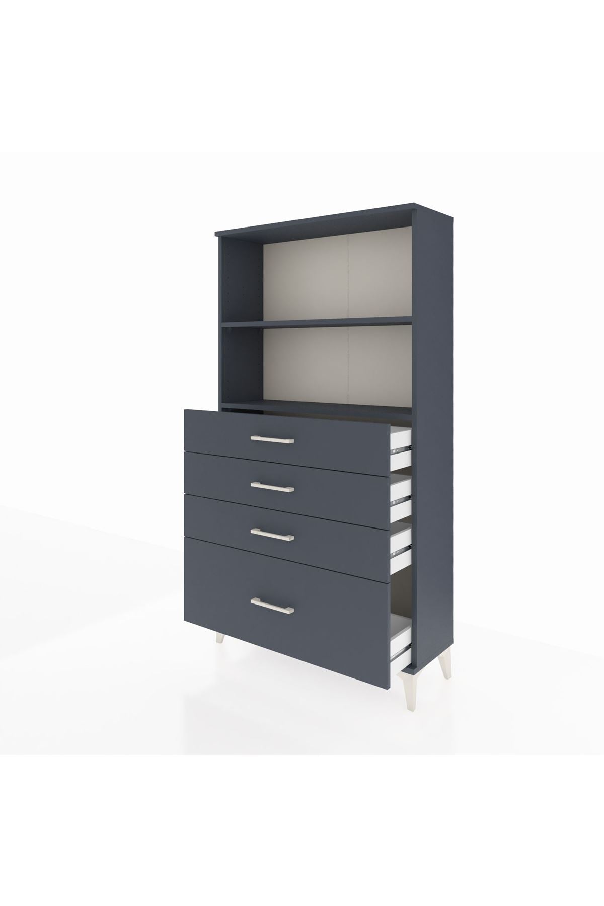 Arges Dolap 2 Raflı 4 Çekmeceli 88x30x163 - S21M012V5A