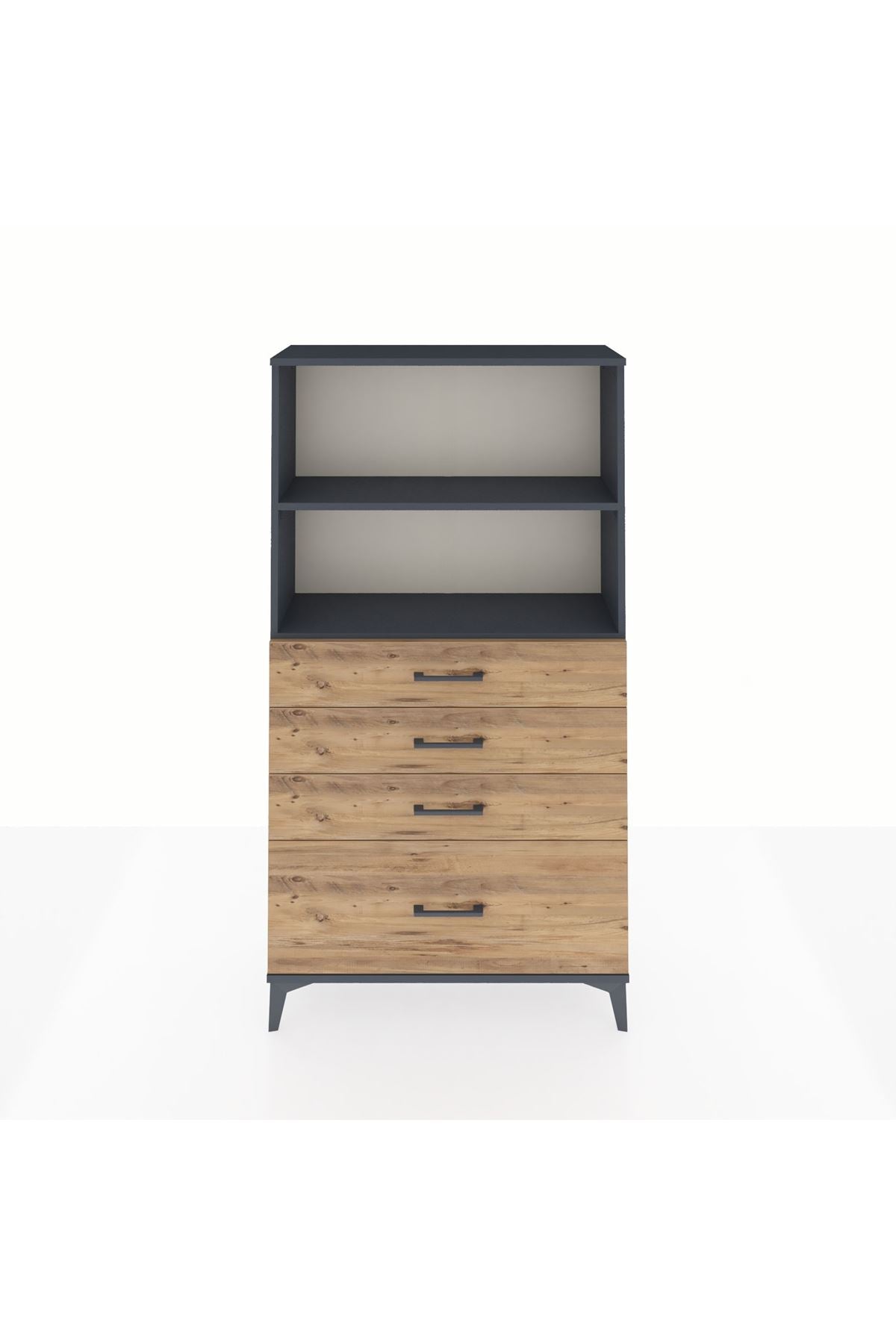 Arges Dolap 2 Raflı 4 Çekmeceli 88x30x163 - S21M012V6A