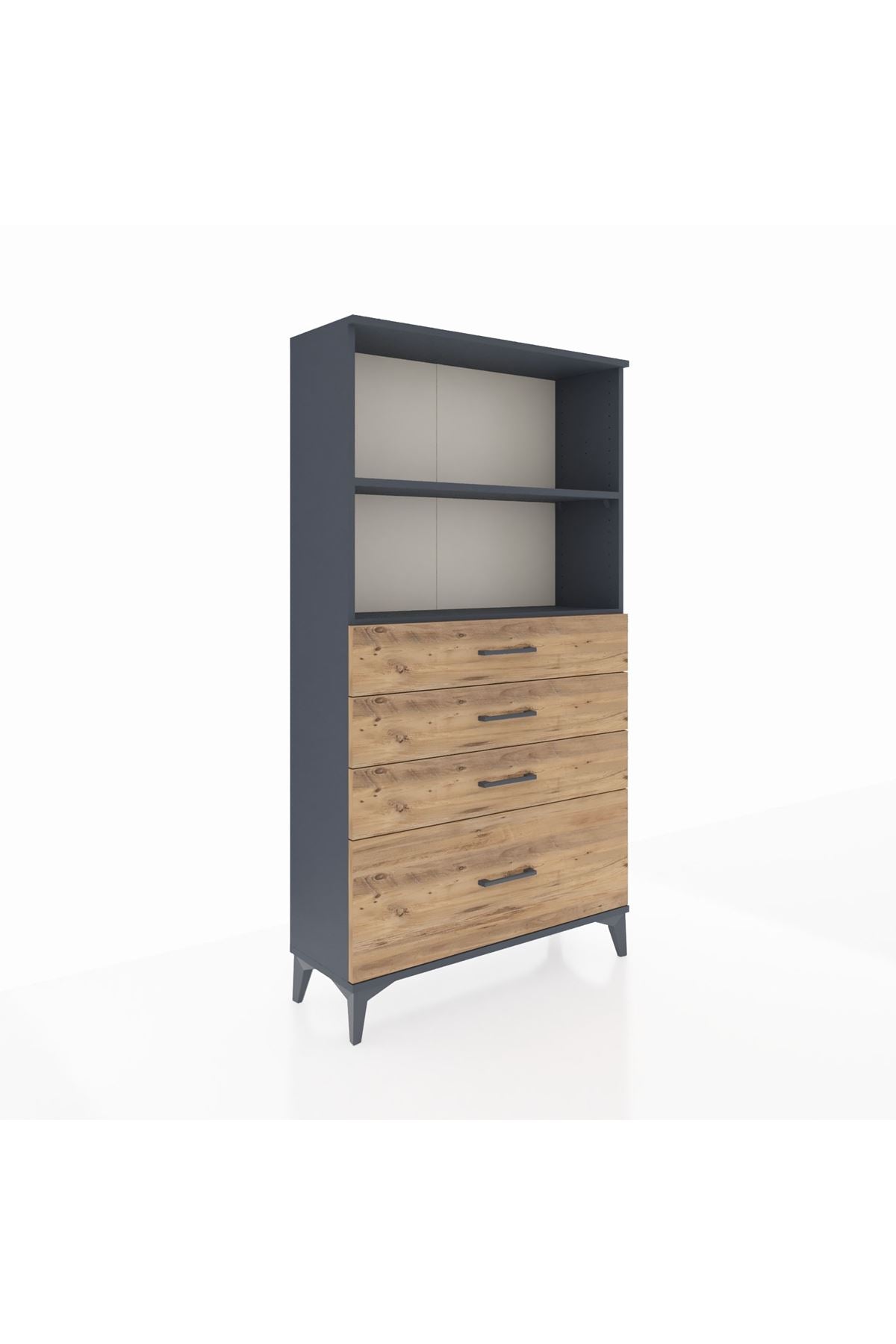 Arges Dolap 2 Raflı 4 Çekmeceli 88x30x163 - S21M012V6A