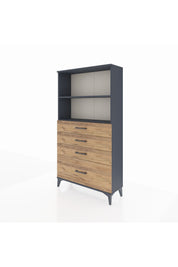 Arges Dolap 2 Raflı 4 Çekmeceli 88x30x163 - S21M012V6A