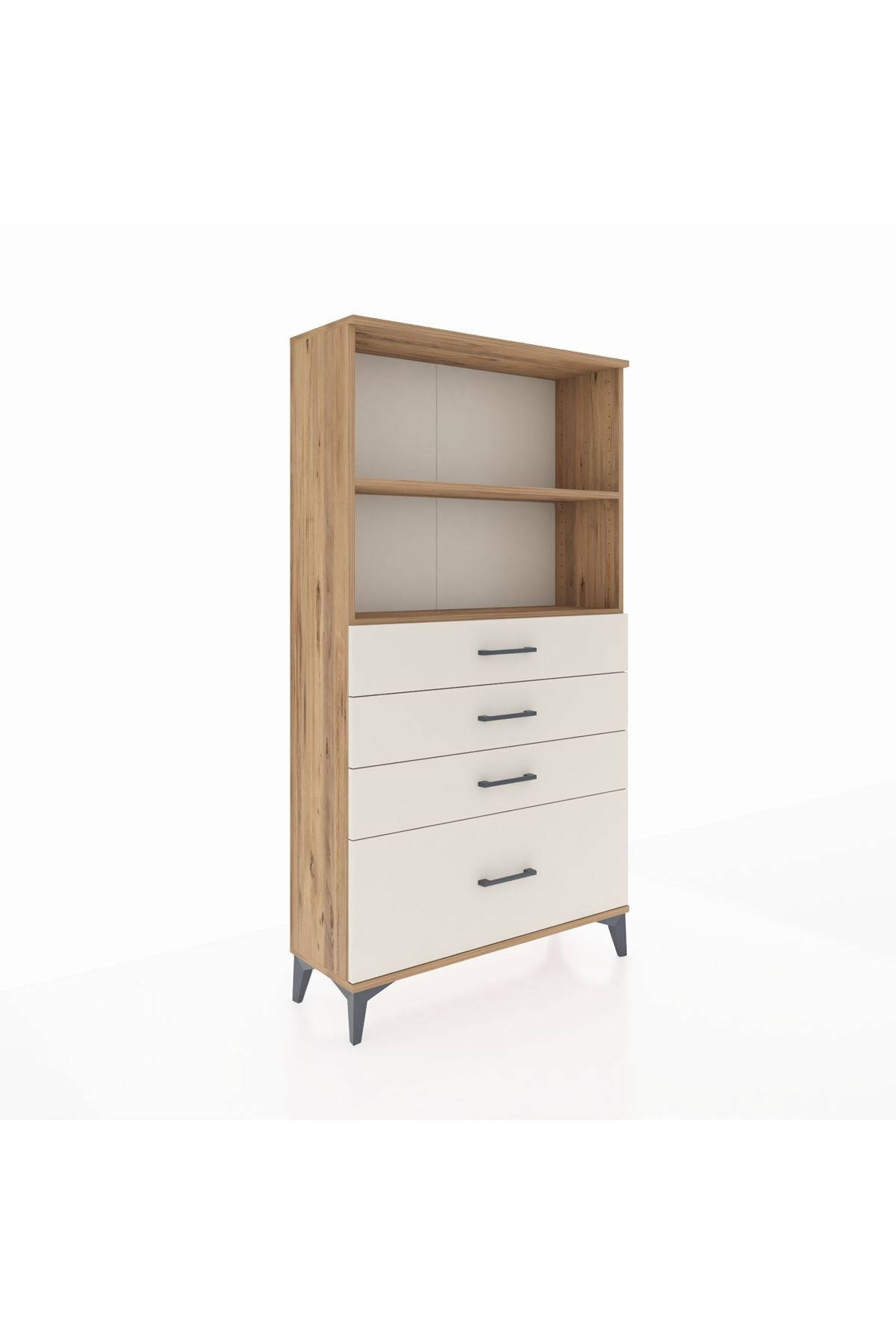 Arges Dolap 2 Raflı 4 Çekmeceli 88x30x163 - S21M012V7A