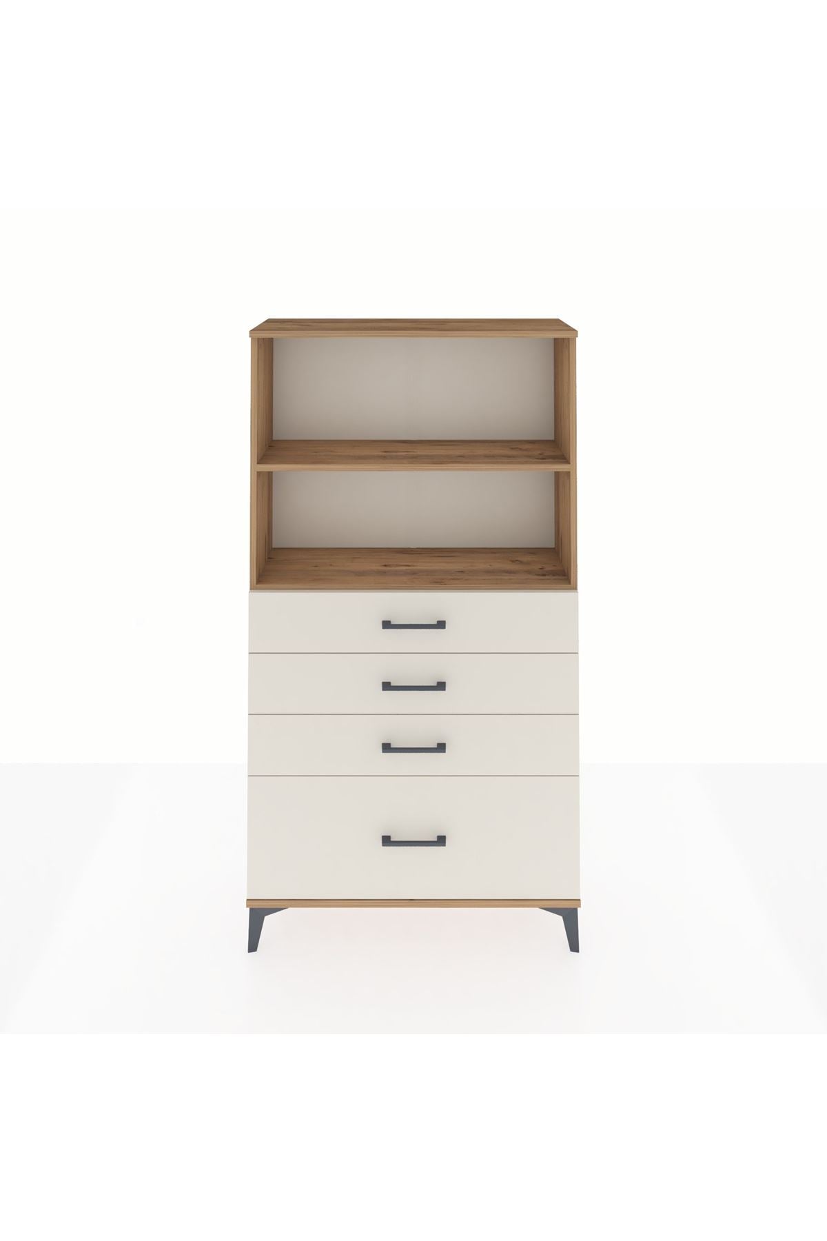 Arges Dolap 2 Raflı 4 Çekmeceli 88x30x163 - S21M012V7A
