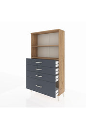 Arges Dolap 2 Raflı 4 Çekmeceli 88x30x163 - S21M012V8A