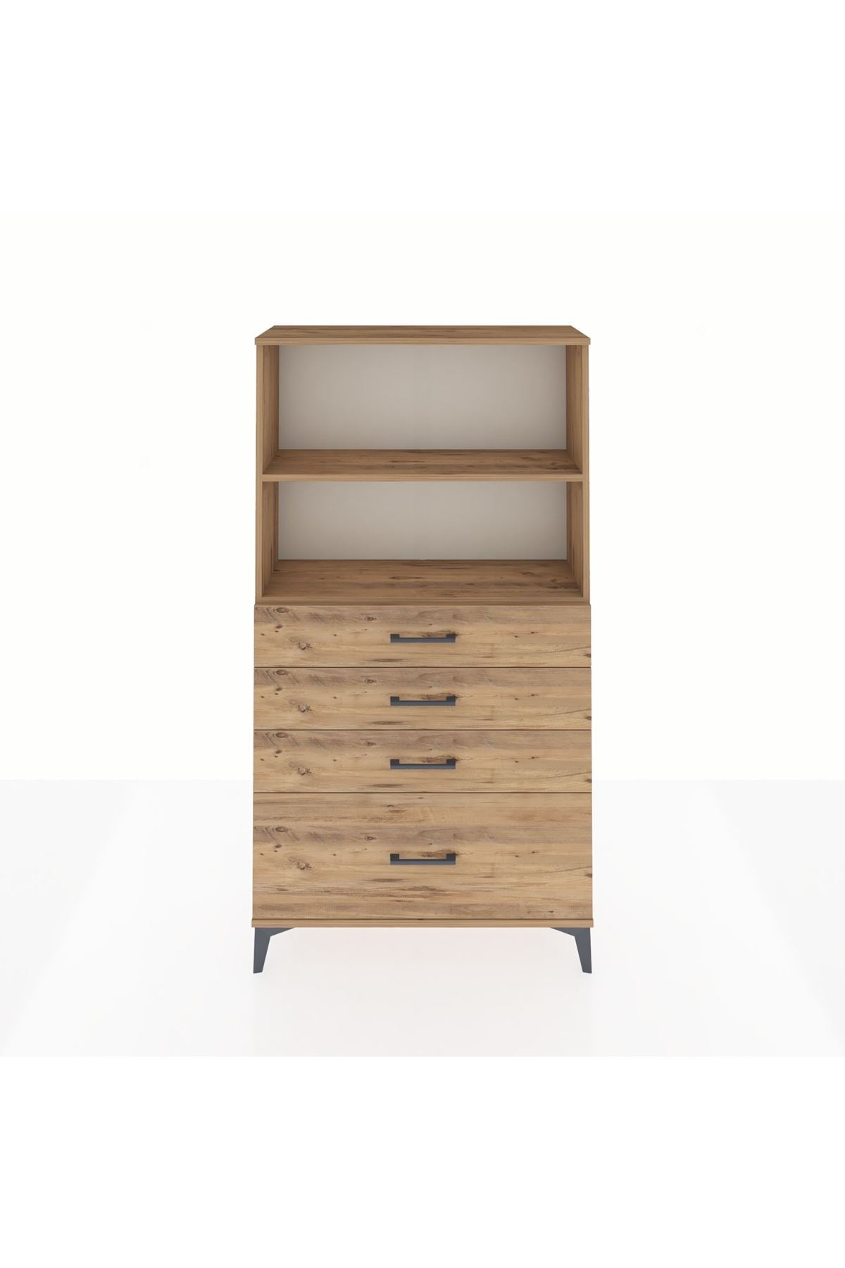 Arges Dolap 2 Raflı 4 Çekmeceli 88x30x163 - S21M012V9A