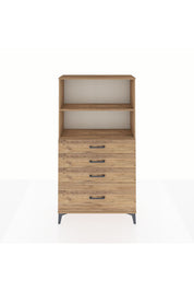 Arges Dolap 2 Raflı 4 Çekmeceli 88x30x163 - S21M012V9A