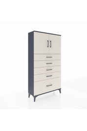 Arges Dolap 2 Raflı 5 Çekmeceli 2 Kapaklı 88x30x163 - S21M013V4A