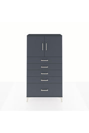 Arges Dolap 2 Raflı 5 Çekmeceli 2 Kapaklı 88x30x163 - S21M013V5A
