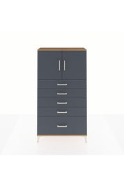Arges Dolap 2 Raflı 5 Çekmeceli 2 Kapaklı 88x30x163 - S21M013V8A