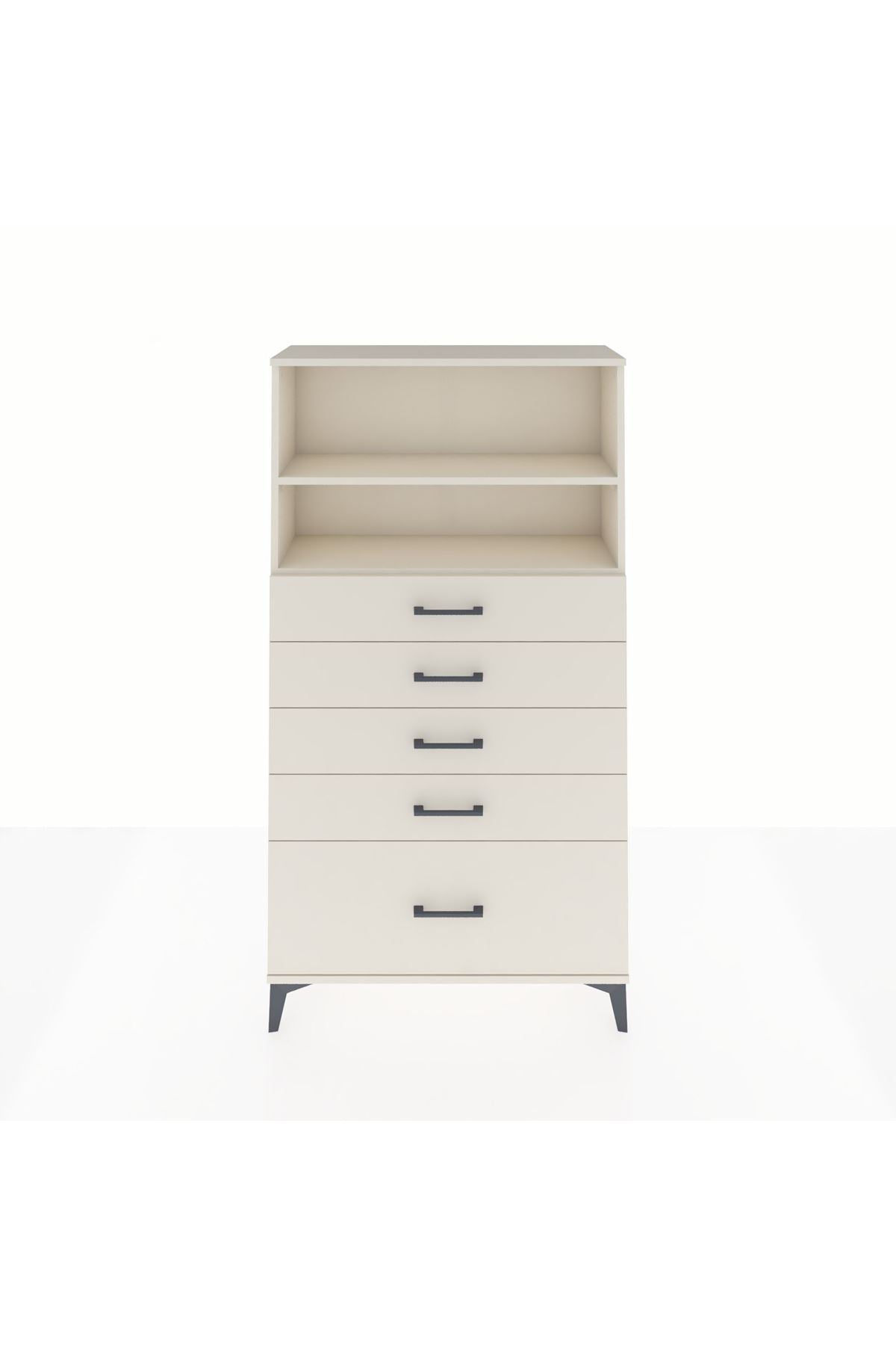 Arges Dolap 2 Raflı 5 Çekmeceli 88x30x163 - S21M014V1A
