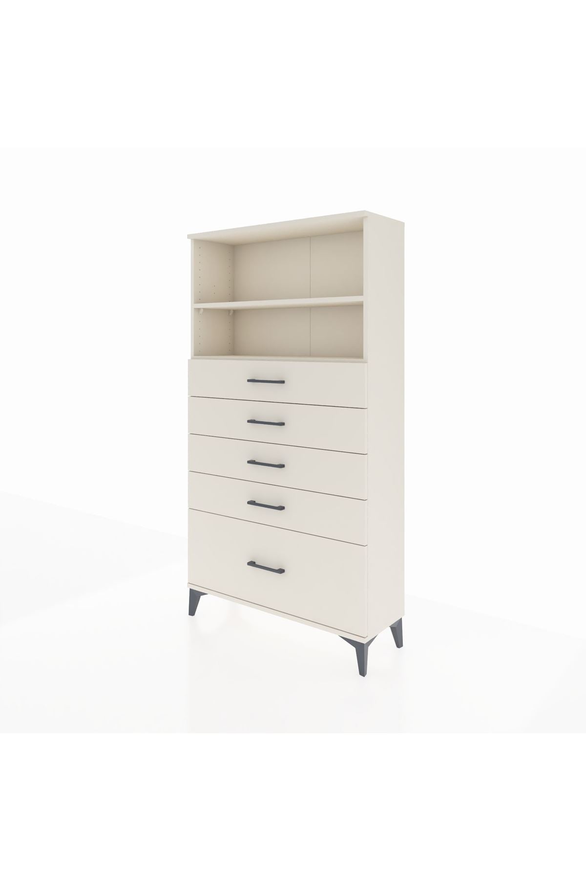 Arges Dolap 2 Raflı 5 Çekmeceli 88x30x163 - S21M014V1A