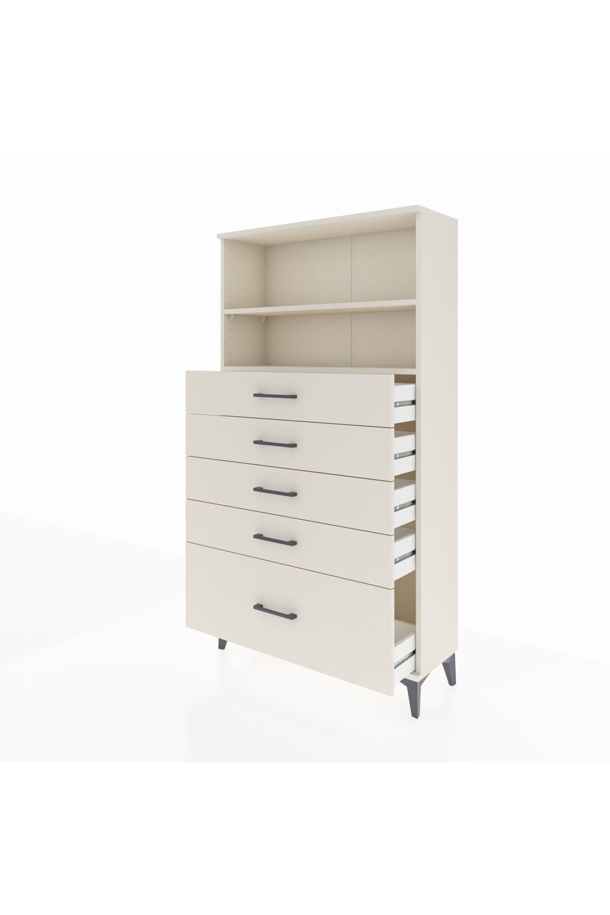 Arges Dolap 2 Raflı 5 Çekmeceli 88x30x163 - S21M014V1A