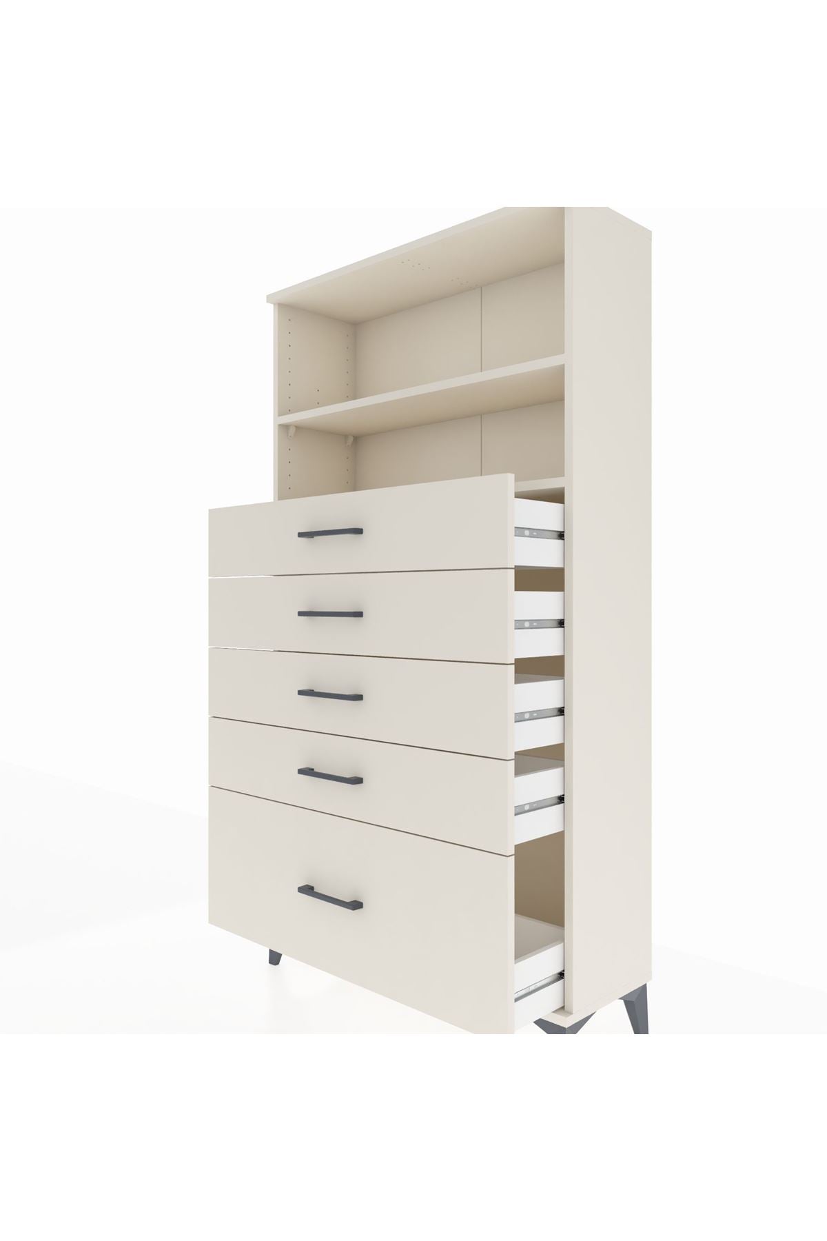 Arges Dolap 2 Raflı 5 Çekmeceli 88x30x163 - S21M014V1A
