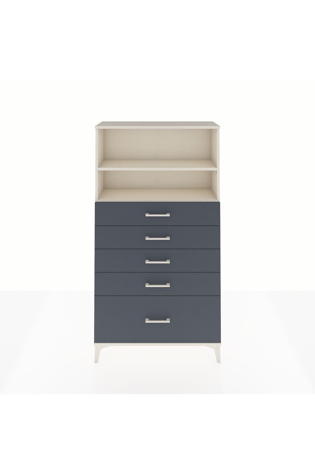 Arges Dolap 2 Raflı 5 Çekmeceli 88x30x163 - S21M014V2A
