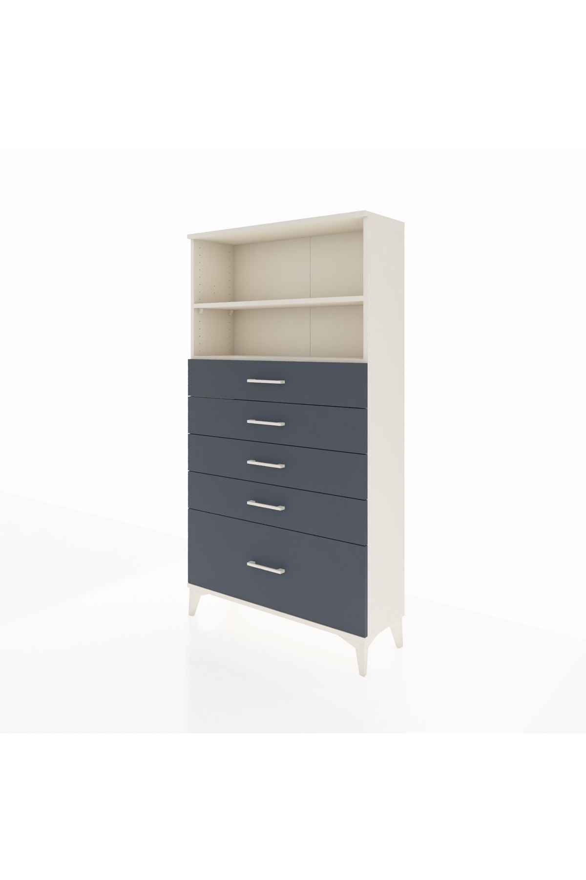 Arges Dolap 2 Raflı 5 Çekmeceli 88x30x163 - S21M014V2A
