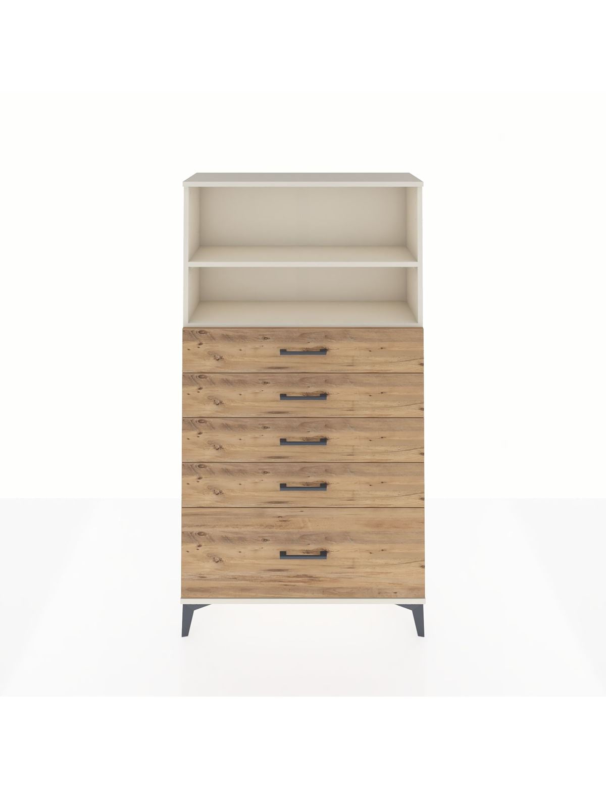 Arges Dolap 2 Raflı 5 Çekmeceli 88x30x163 - S21M014V3A