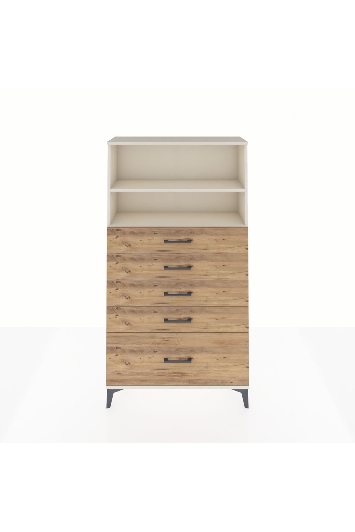 Arges Dolap 2 Raflı 5 Çekmeceli 88x30x163 - S21M014V3A