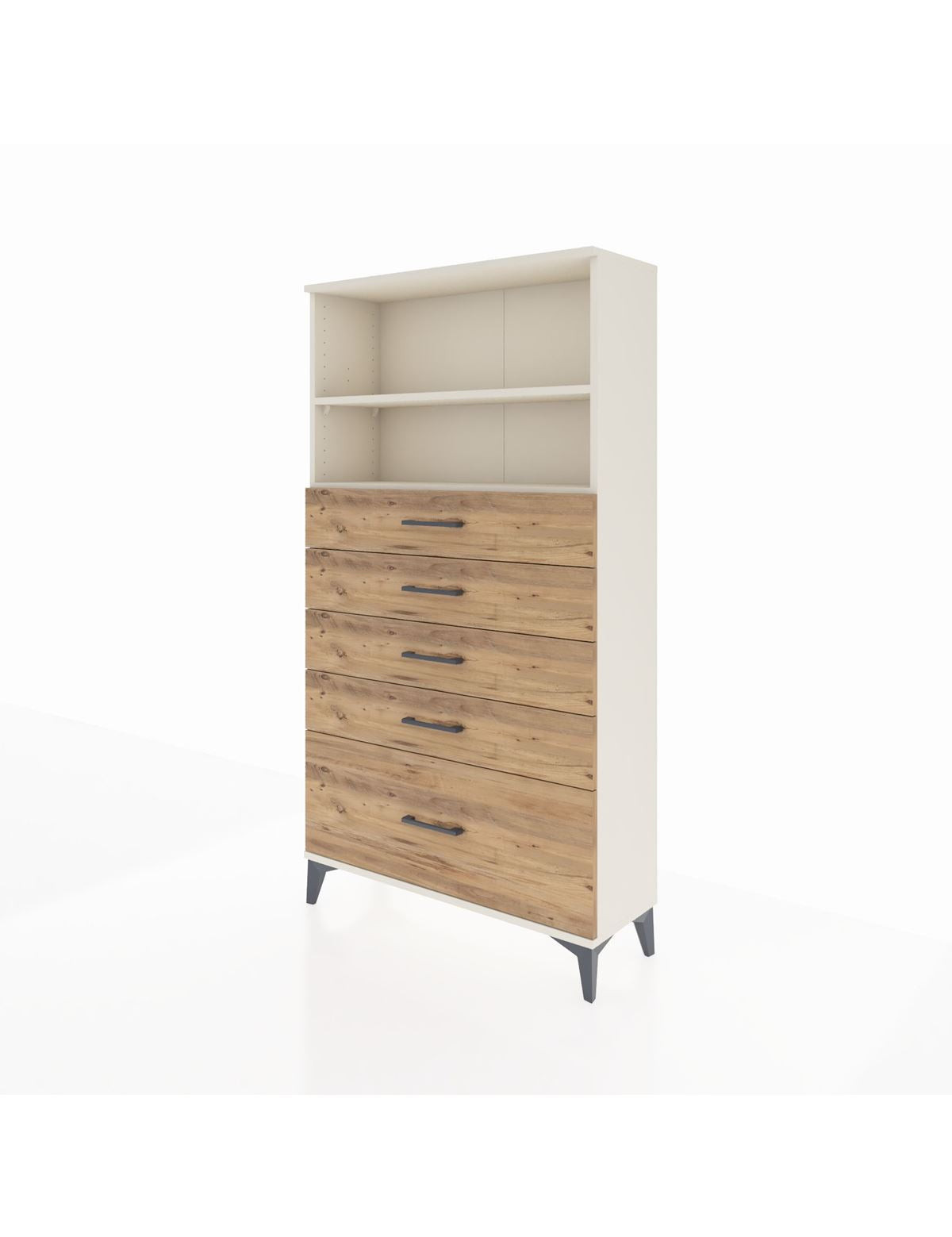 Arges Dolap 2 Raflı 5 Çekmeceli 88x30x163 - S21M014V3A