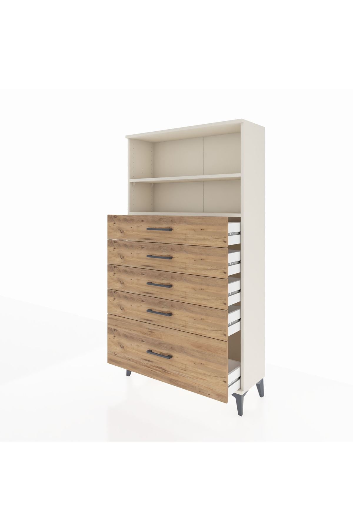 Arges Dolap 2 Raflı 5 Çekmeceli 88x30x163 - S21M014V3A