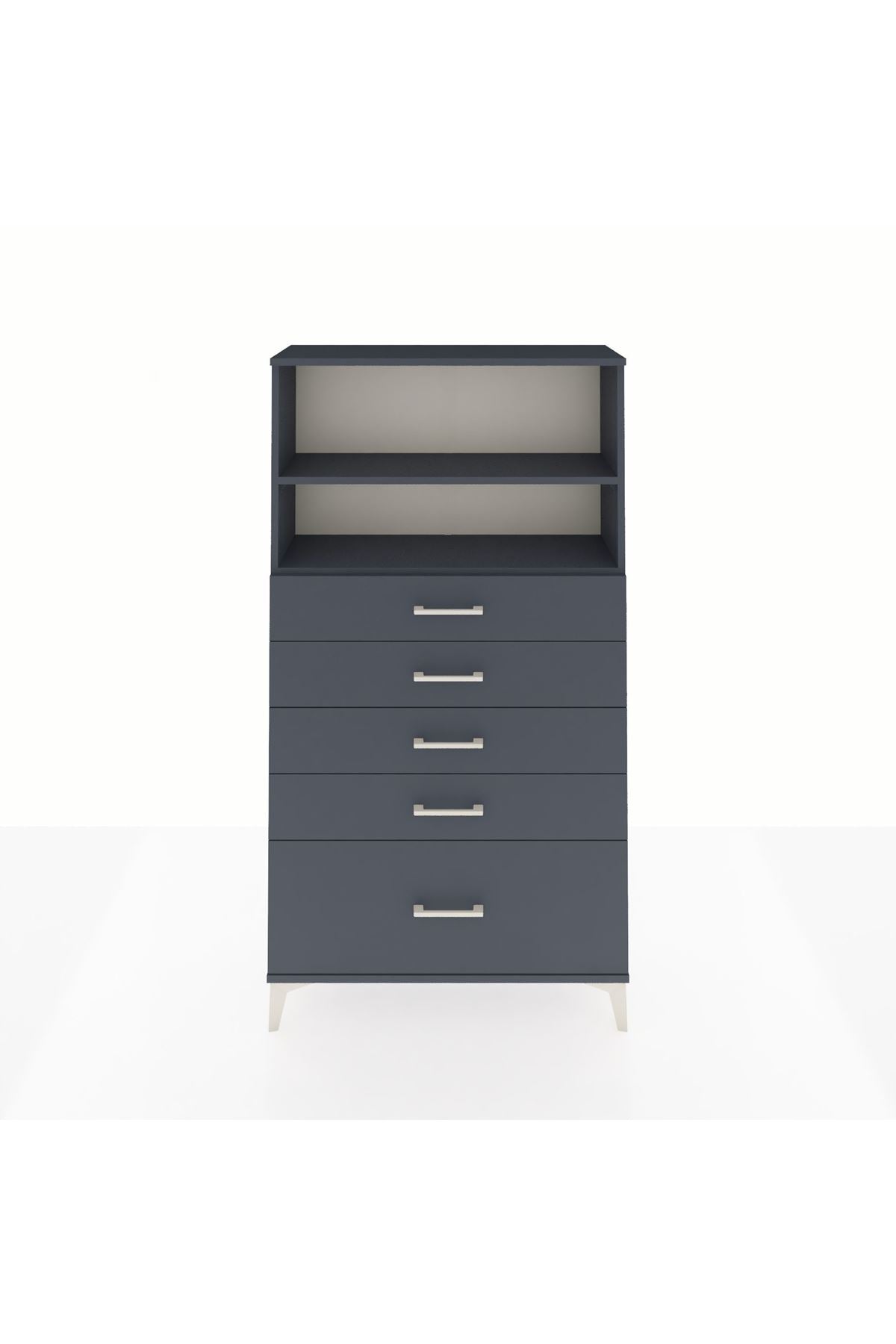 Arges Dolap 2 Raflı 5 Çekmeceli 88x30x163 - S21M014V5A