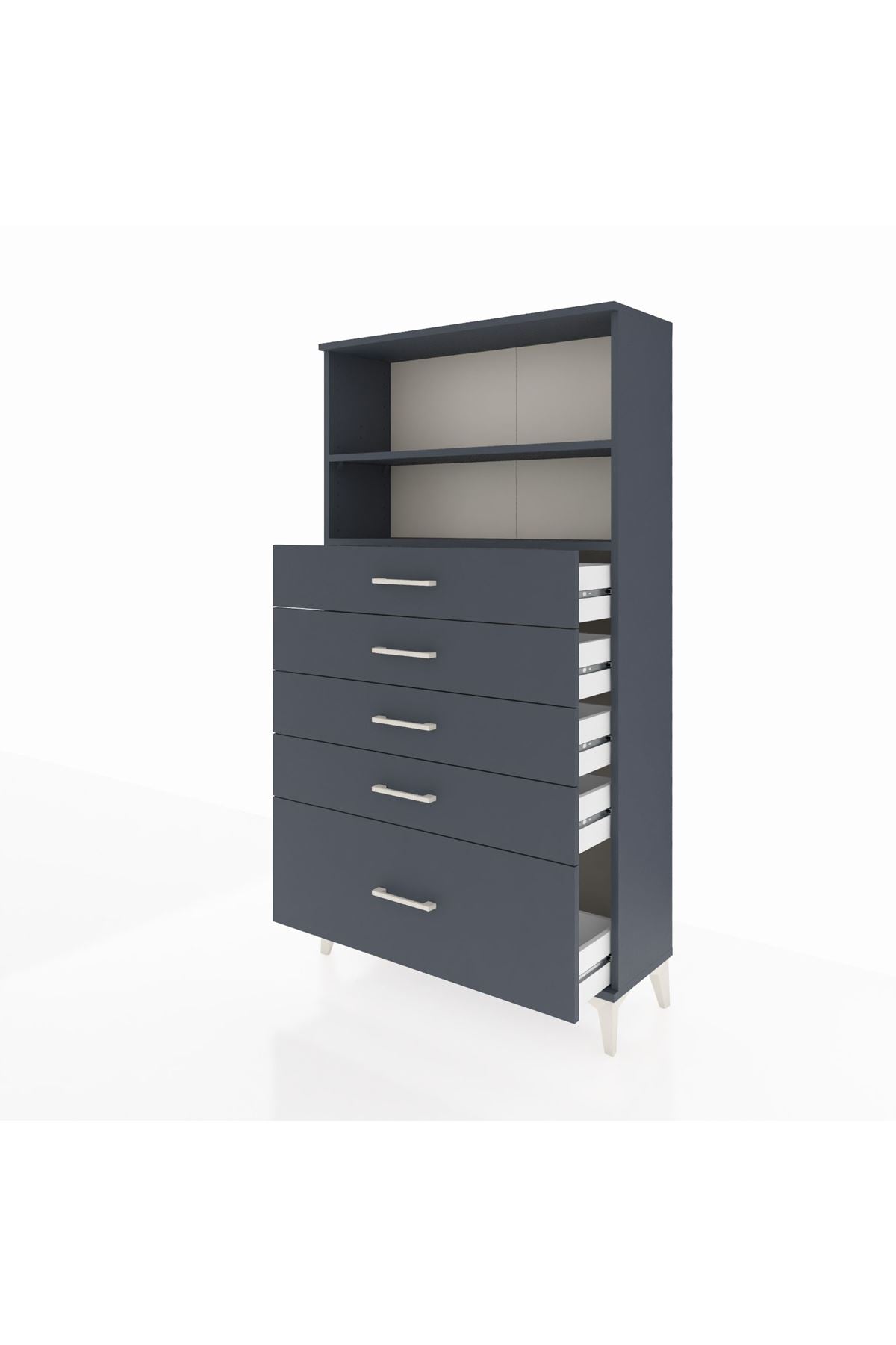Arges Dolap 2 Raflı 5 Çekmeceli 88x30x163 - S21M014V5A