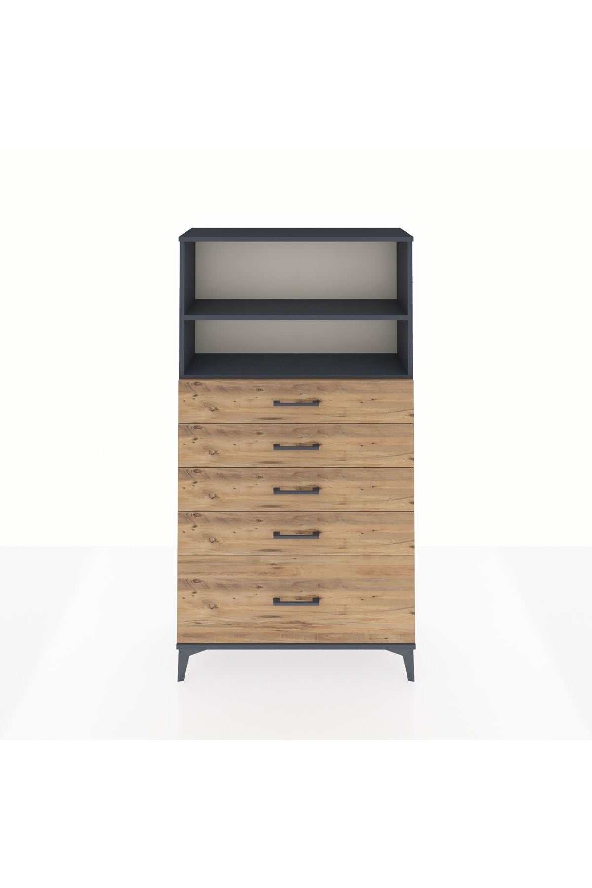 Arges Dolap 2 Raflı 5 Çekmeceli 88x30x163 - S21M014V6A