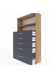 Arges Dolap 2 Raflı 5 Çekmeceli 88x30x163 - S21M014V8A