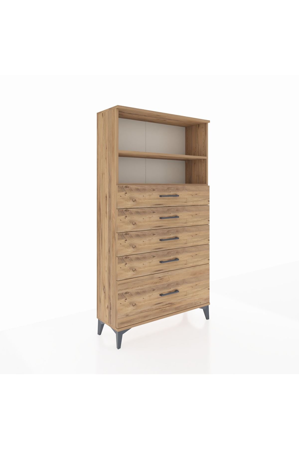 Arges Dolap 2 Raflı 5 Çekmeceli 88x30x163 - S21M014V9A