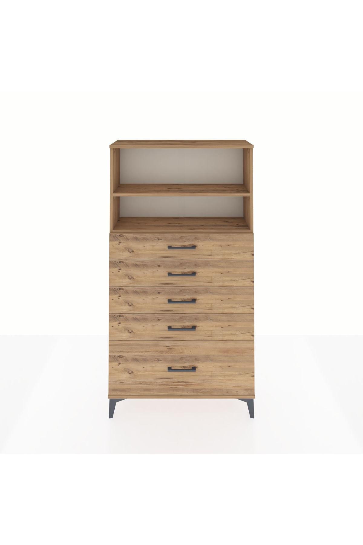 Arges Dolap 2 Raflı 5 Çekmeceli 88x30x163 - S21M014V9A