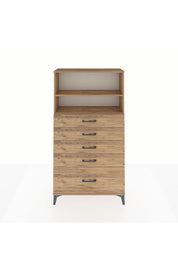 Arges Dolap 2 Raflı 5 Çekmeceli 88x30x163 - S21M014V9A