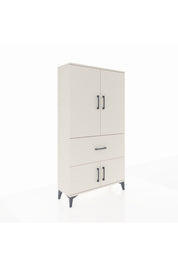 Arges Dolap 3 Raflı Tek Çekmeceli 4 Kapaklı 88x30x163 - S21M015V1A