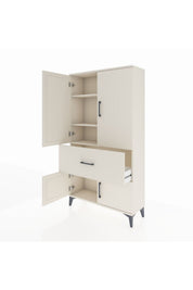 Arges Dolap 3 Raflı Tek Çekmeceli 4 Kapaklı 88x30x163 - S21M015V1A
