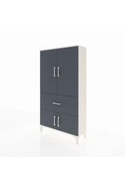 Arges Dolap 3 Raflı Tek Çekmeceli 4 Kapaklı 88x30x163 - S21M015V2A