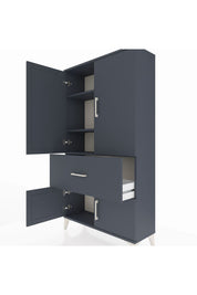 Arges Dolap 3 Raflı Tek Çekmeceli 4 Kapaklı 88x30x163 - S21M015V5A