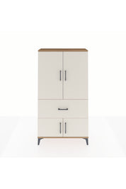 Arges Dolap 3 Raflı Tek Çekmeceli 4 Kapaklı 88x30x163 - S21M015V7A