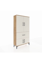 Arges Dolap 3 Raflı Tek Çekmeceli 4 Kapaklı 88x30x163 - S21M015V7A